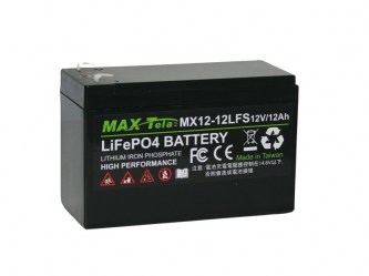 高效鋰電池 | 磷酸鋰鐵電池 | Efficient Lithium Battery  Maxtela 12V 12Ah LiFePO4 Battery MX12-12LFS